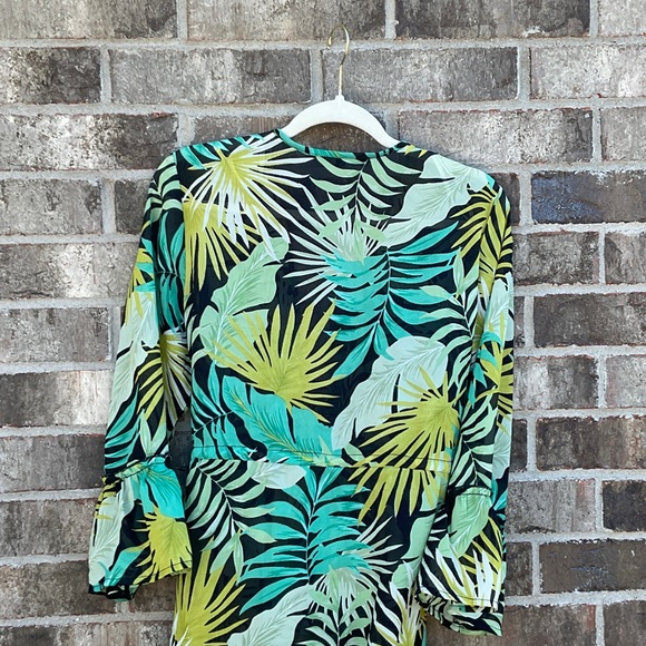 Take 50% OFF- Club Z Collection Tropical Leaf Print Dress, Size-M - Picture 10 of 11